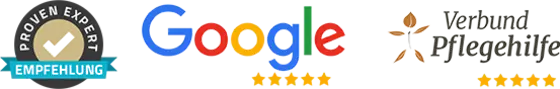 Ausgezeichnet von ProvenExpert, Google und Verbund Pflegehilfe